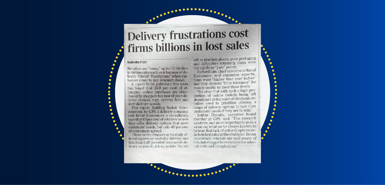 Poor Delivery Options Cost Retailers £31.5bn in Lost Sales, GFS Finds